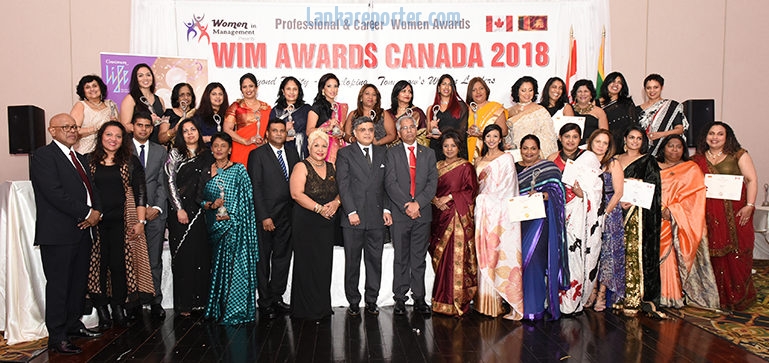 Group photo of WIM Award winners in Canada. (Pictures by Nilan Gunawaradana for lankareporter.com)