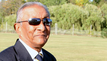 Harold de Silva seen here at Ajax Cricket Club near Toronto in September 2009, where he was chief guest for a tournament.