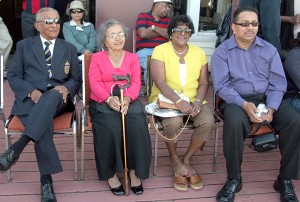 Harold with his wife Dorothy, son Rodney and daughter-in-law Tammy.