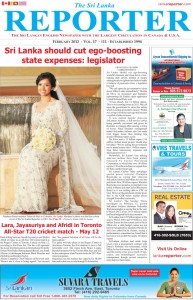 Mandeera graces the latest cover of The Sri Lanka Reporter.