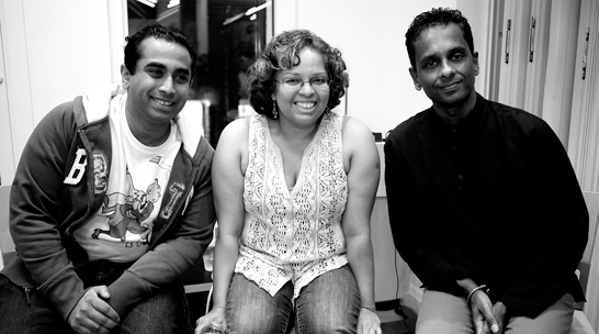Koom Kankesan, Mary Anne Mohanraj and Shyam Selvadurai. (Pictures by Oviyan Photography)