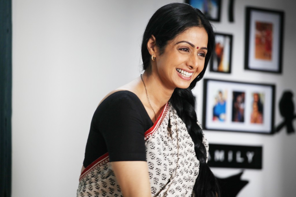 Sridevi in a scene from the new film which will premiere in Toronto in September and officially release on October 5.