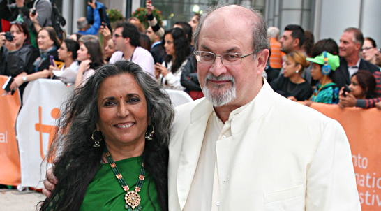 Deepa Mehta and Salman Rushdie arrive for the gala premiere of Midnight's Children in Toronto. (Picture by Mahesh Abeyewardene)