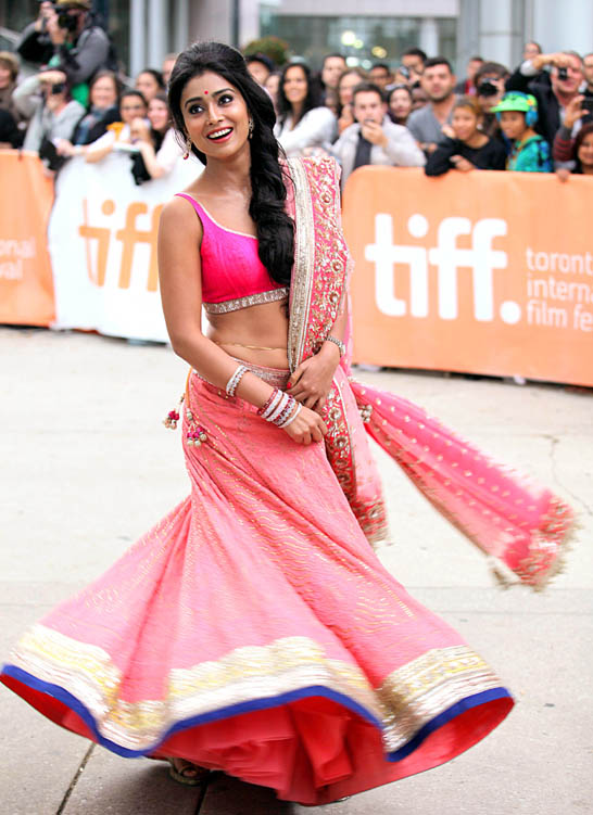 Actress Shriya Saran arrives at Roy Thompson hall for the premiere of Midnight’s Children. Picture by Mahesh Abeyewardene