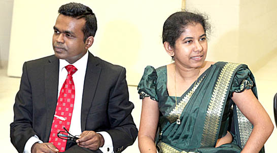 Sri Lankan Consul General Karunaratne Paranawithana and his wife Kumari. (Pictures by Mahesh Abeyewardene)