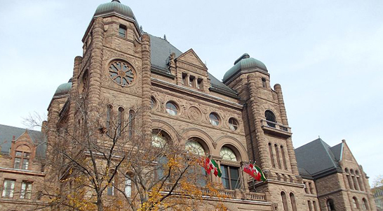 Queen's Park provincial legislature in Toronto.