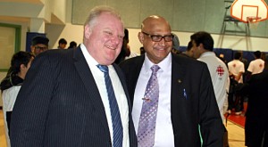 Mayor Ford with Peter Karunaratne.