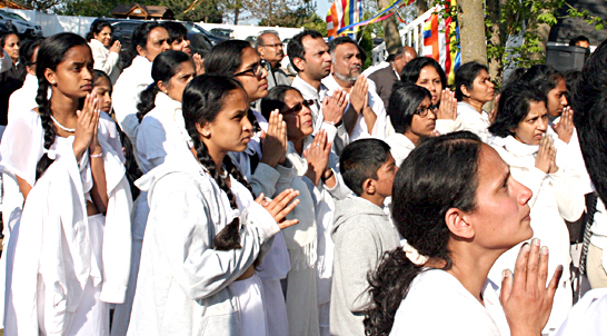 Devotees during the ceremony.