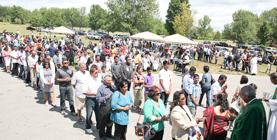 Hundreds attend mass in Midland Ontario. (Pictures by Mahesh Abeyewardene)