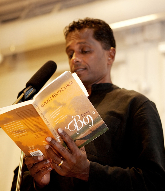 Shyam Selvadurai  opening SLWB Samadhana reading series. - Picture SLWB