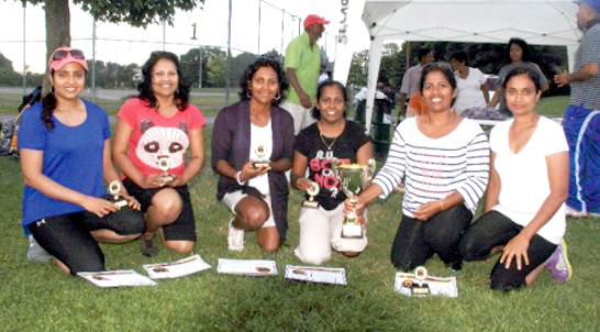 2014 Ladies Cricket Champions – Kandy Crush team celebrating their win.