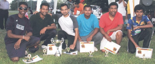 2014 Mens’Six-a-side Cricket Champions – Gajabaa Team celebrating their win. 