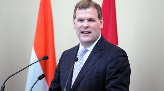 Foreign Minister John Baird… “Canada looks forward to this new chapter in Sri Lanka's history, one of prosperity and unity.” Picture by Mahesh Abeyewardene