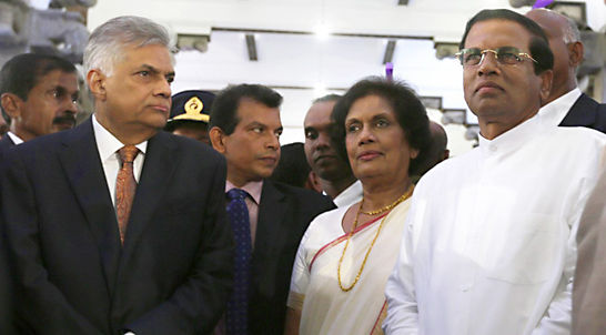 MUST WORK TOGETHER: Prime Minister Ranil Wickremasinghe, former Preident Chandrika Kumaratunga, and President Maithripala Sirisena. (Picture Sudath Silva for lankareporter.com)
