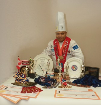 Thushara Fernando won medals at Villeroy & Boch Culinary World Cup 2014 in Luxembourg. (Picture by Solanch Fernando)