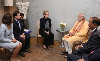 Modi with Wynne in Toronto last month. (Handout Photo)