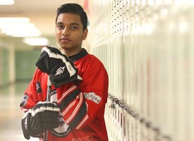 Prasanthan Aruchunan, 17, from Toronto has clinched a historic NHL scholarship. (Picture by Mahesh Abeyewardene)