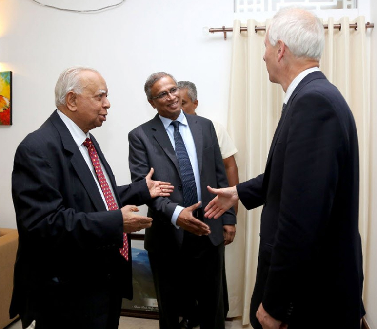 Dion Meeting with Members of the Tamil National Alliance TNA  Left,  R. Sampanthan Leader of Opposition.