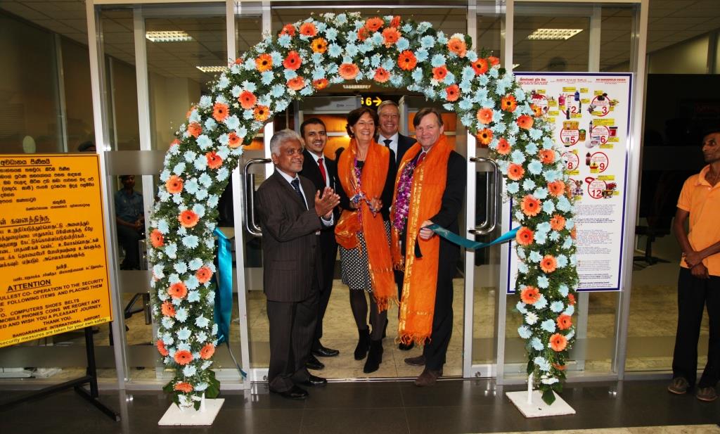 KLM Dreamliner officially welcomed in Colombo.